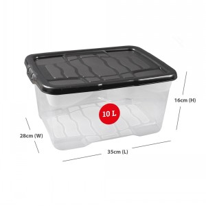Strata Curve Plastic Storage Box & Lid Size 1 (10 Litre)